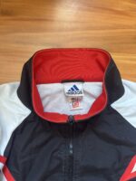 Adidas Trainingsjacke | 90s Vintage | Größe XL | Schwarz/Rot/Weiß – Bild 9