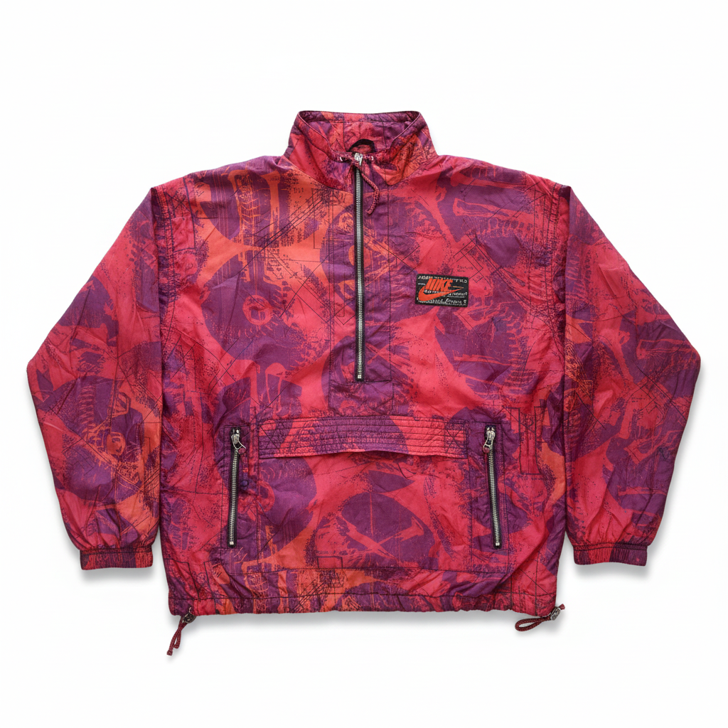 2026-05-02T100541.2450200 Nike Anorak | 90s All-Over Print | Größe XL | Magenta – Bild 1