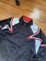 Adidas Trainingsjacke | 90s Vintage | Größe XL | Schwarz/Rot/Weiß – Bild 7